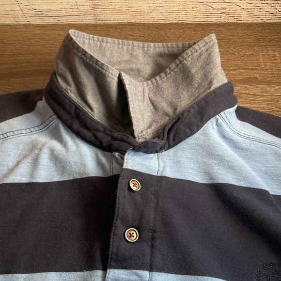 EUC Marithe Francois Girbaud Mens XXL Blue Striped Polo - Picture 5 of 10